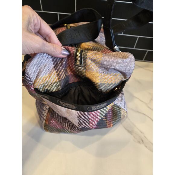 Gwen Stefani L.A.M.B. LeSportsac Tote Shoulder Bag Purse Tattoo Donegal Plaid - Picture 10 of 16